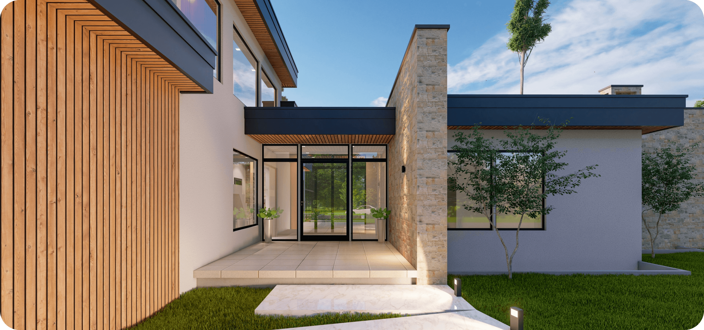 Modern dream home exterior